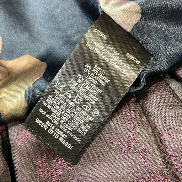 Ted Baker Maggi Peplum Flare Sleeve Blazer Jacket Dark Purple - Picture 10 of 11